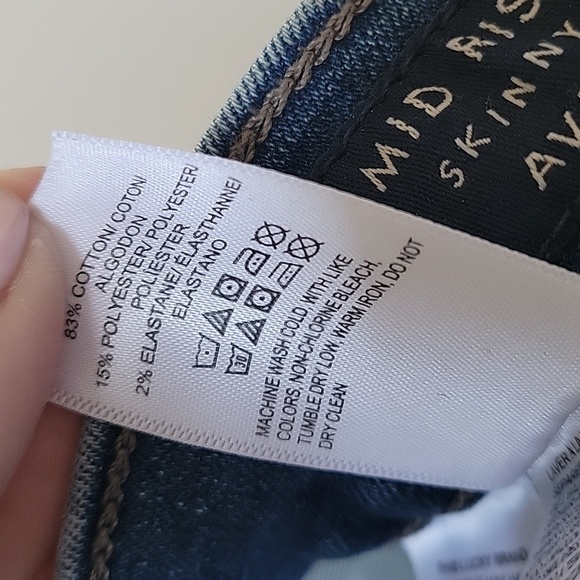 Lucky Brand Mid Rise Skinny Ava Denim Jeans Women Sz 10/30 Distressed Light Blue - Picture 12 of 12